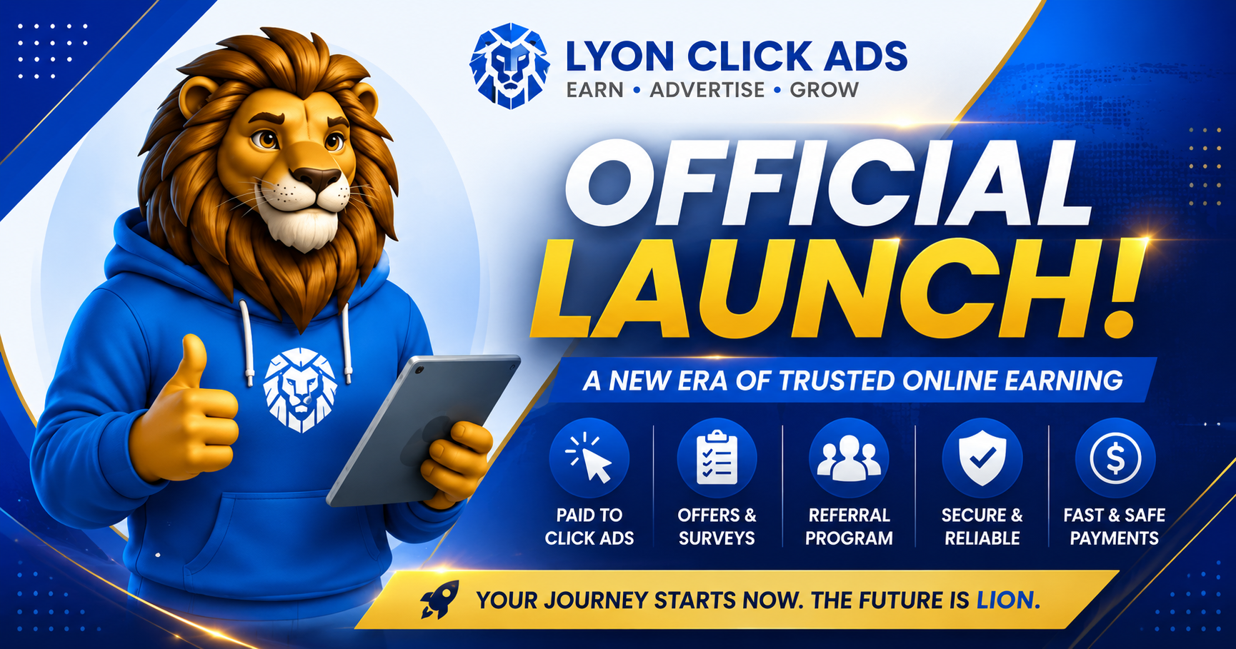 LyonClickAds Official Launch: A New Era of Trusted Online Earning Begins